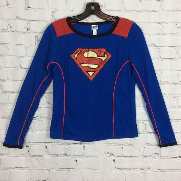 DC Superhero Girls Supergirl Costume Halloween Child's Size M/L Long Sleeve Top - Picture 1 of 12